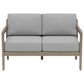 Homestyles Sustain 4-Piece Patio Conversation Set with Loveseat in Stain Brown, , large