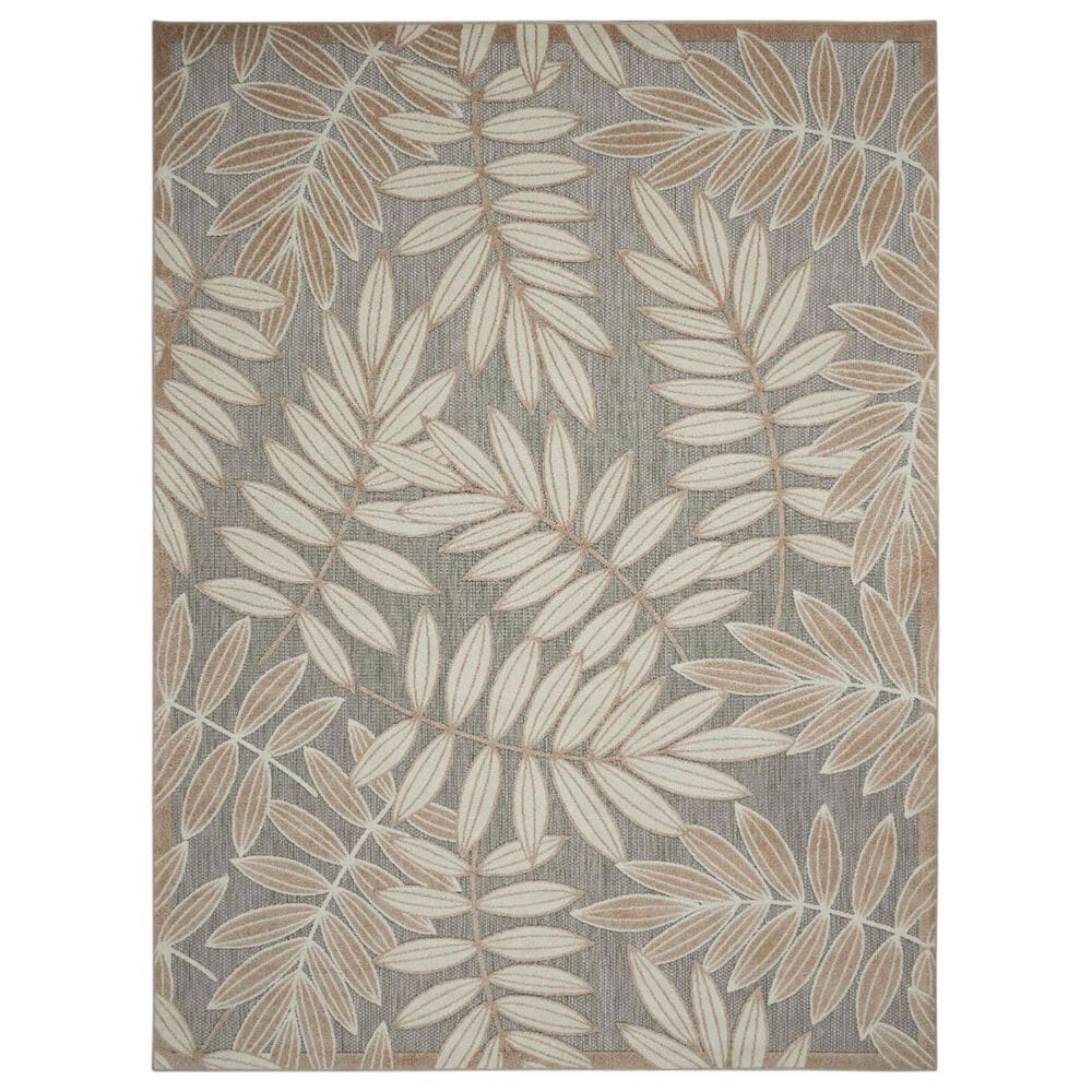 Nourison Aloha Tropical 9"6" x 13" Natural Indoor/Outdoor Area Rug, , large