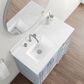 37B Lucerne 36" Single Bathroom Vanity Cabinet in Soft Blue with Marble Top and Backsplash, , large