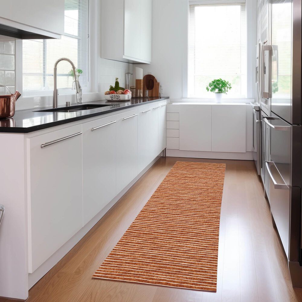 Dalyn Rug Company Laidley 2&#39;3&quot; x 10&#39; Paprika Indoor/Outdoor Runner, , large