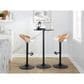 LumiSource Grotto Swivel Barstool with White Faux Leather Upholstery in Black and Zebra (Set of 2), , large