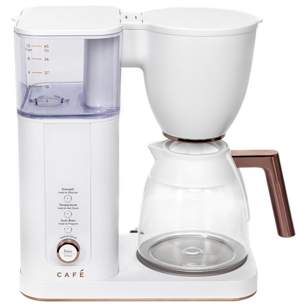 Cafe Specialty Drip Coffee Maker with Glass Carafe in Matte White, , large