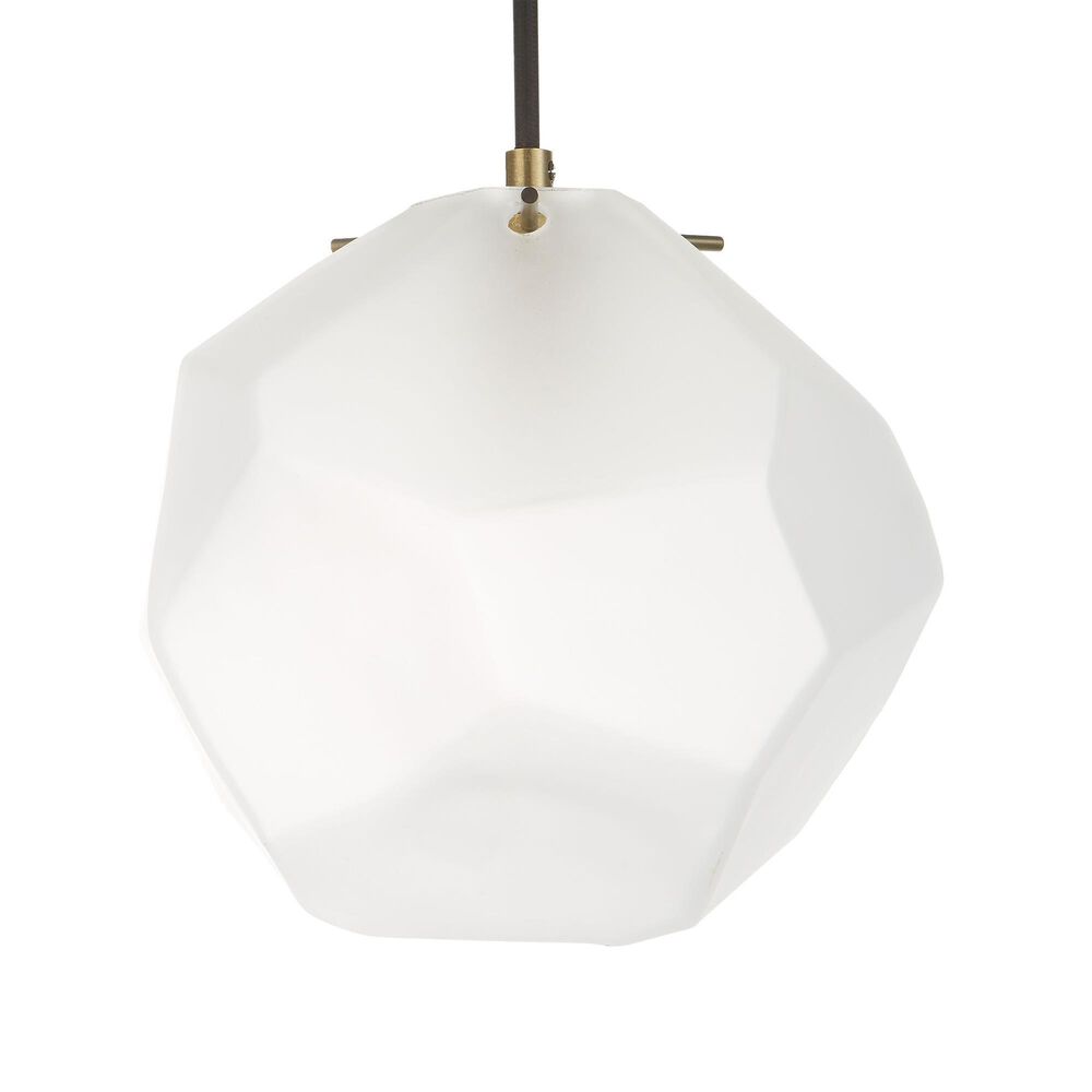 Uttermost Geodesic 1-Light Mini Pendant in Antique Brass and Black, , large
