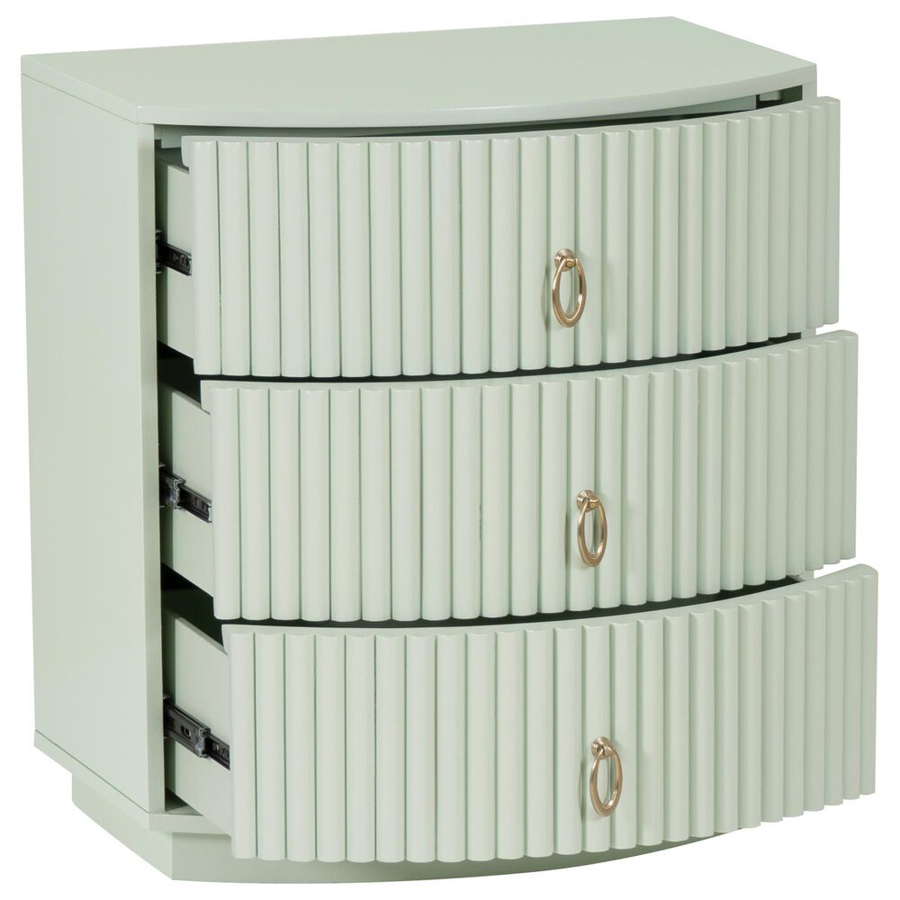 Linon Home Decor Chantel 3-Drawer Nightstand in Sage Green, , large