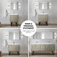 Lexora Home Lancy 24" Single Bathroom Vanity in Rustic Acacia with 2 cm White Cultured Marble Top and Rectangular Sink, , large