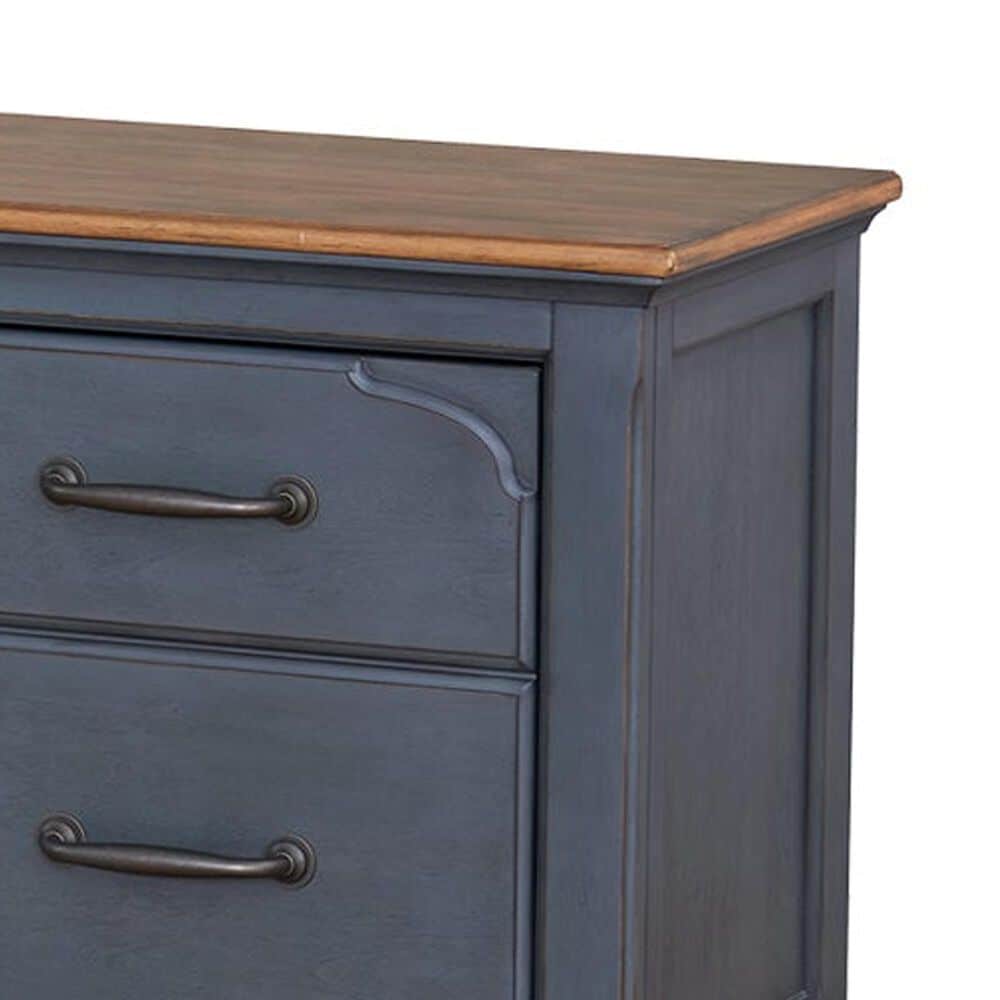 Legends Furniture Americana 84&quot; TV Stand in Corduroy Blue and Brown, , large