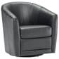 Natuzzi Editions Giada Swivel Chair in Medium Gray, , large