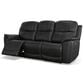 Flexsteel Crew 3-Piece Power Reclining Living Room Set in Raven Black, , large