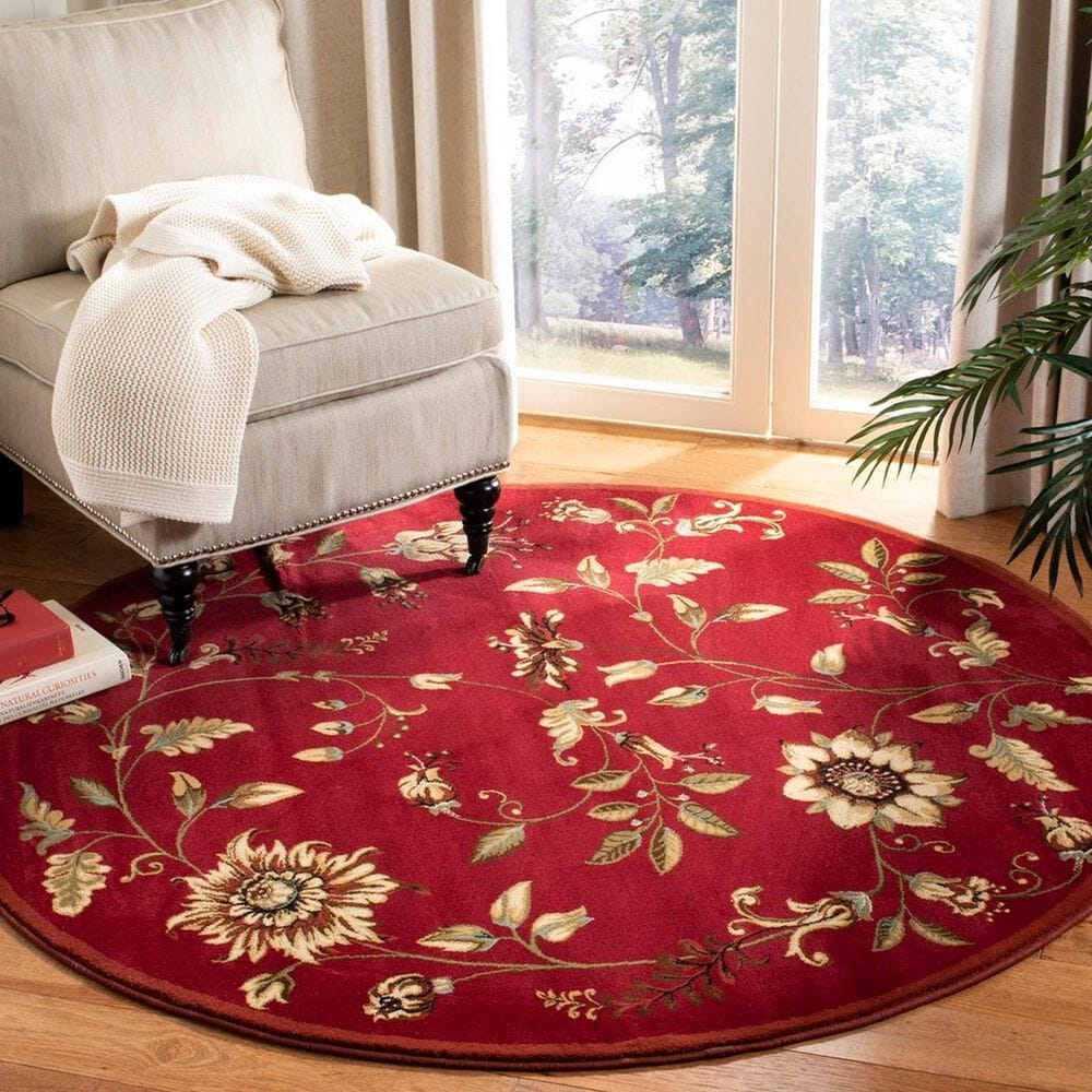 Safavieh Lyndhurst  LNH552 5&#39;3&quot; Round Red and Multicolor Area Rug, , large