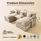 HOMLUX 107.87" Ultra-Comfort Chenille Sectional Sofa in Camel, , large