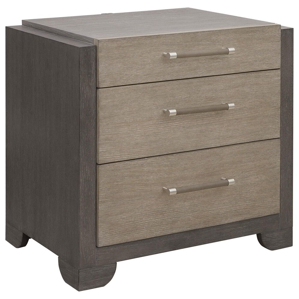 Nicolette Home Anderson Park Dark 5-Piece King Upholstered Bedroom Set in Moose Trail and Frontier Brown, , large