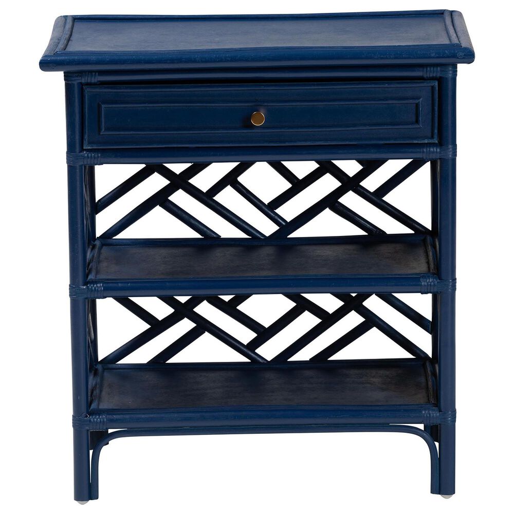 Baxton Studio Tiaret 1-Drawer Nightstand in Blue, , large