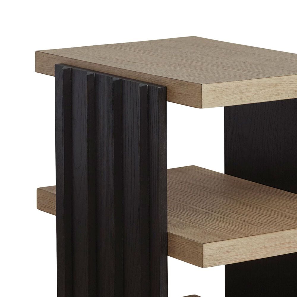 Ashley Rylandyn Rectangular End Table in Matte Black and Light Brown, , large