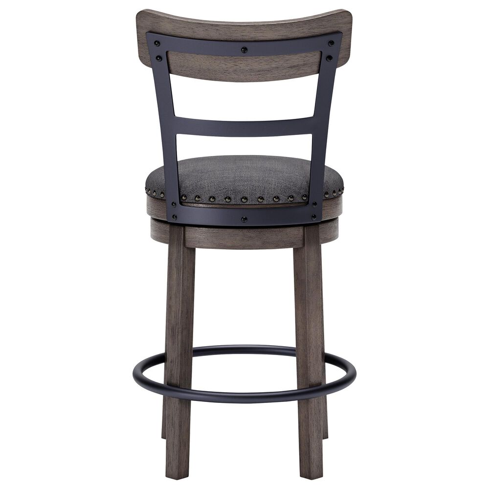 Ashley Caitbrook Swivel Counter Stool in Antiqued Gray and Black, , large