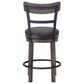 Ashley Caitbrook Swivel Counter Stool in Antiqued Gray and Black, , large