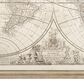 Maple and Jade 48" x 31" World Map Wall Art with Gold Frame in Beige, Black and Gray, , large