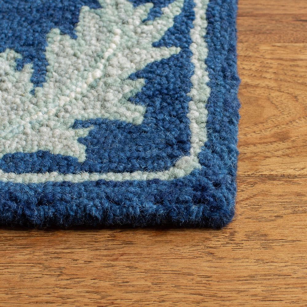 Safavieh Micro-Loop 8&#39; x 10&#39; Navy and Grey Area Rug, , large