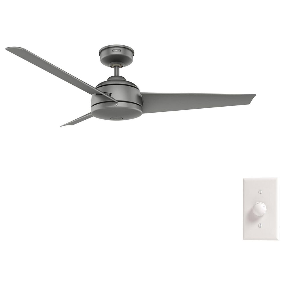 Hunter Trimaran 52&quot; Outdoor Ceiling Fan in Matte Silver, , large