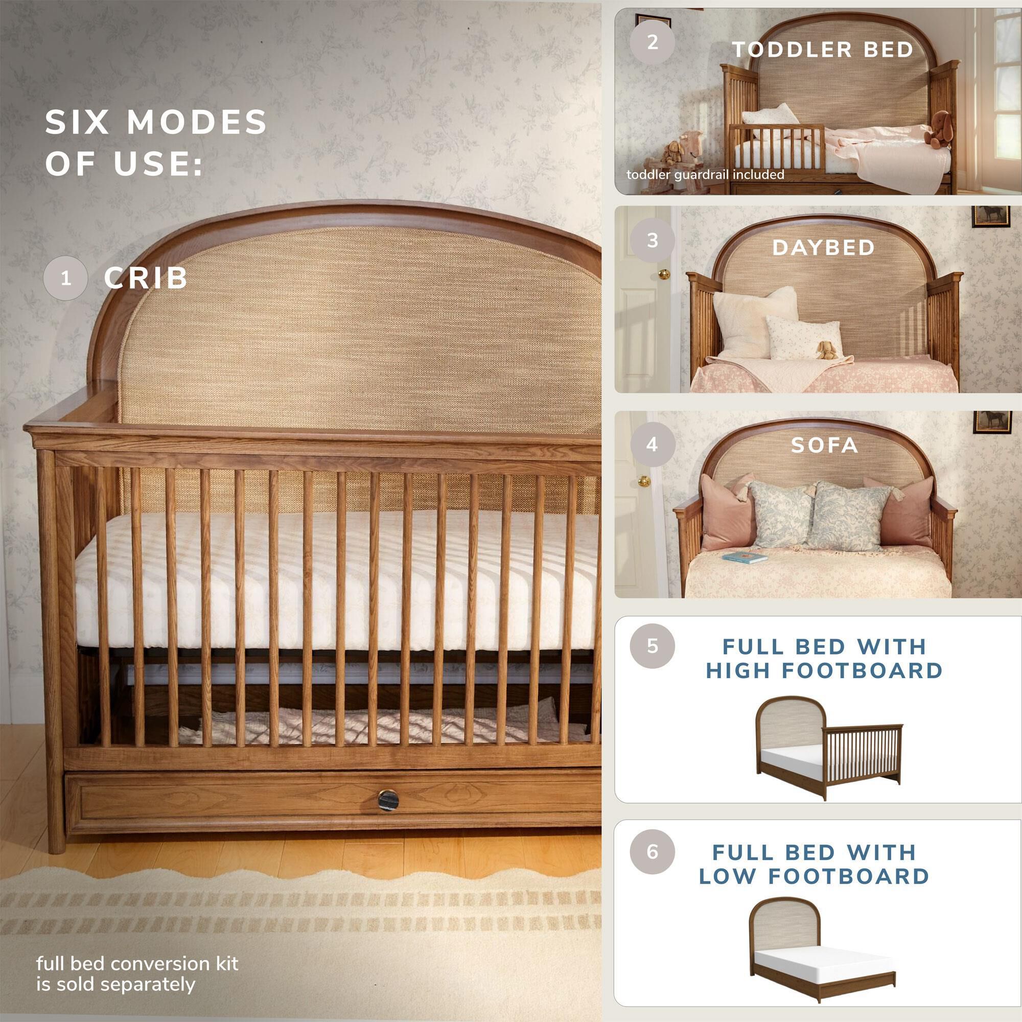 Maxi Cosi Quiet Luxury Full Bed Conversion Kit in Dolce Oak