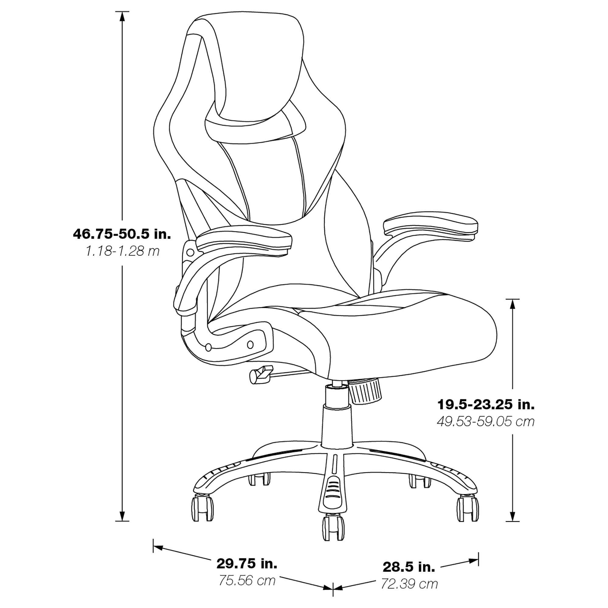 OSP Home Oversite Gaming Chair in Black and White NFM