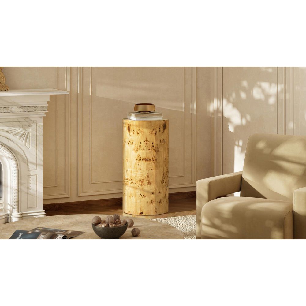 Jennifer Taylor Home Nebula 29.5&quot; Side Table in Warm Natural Brown, , large