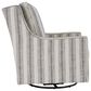 Ashley Kambria Swivel Glider Accent Chair in Canyon Ranch Ivory/Black, , large