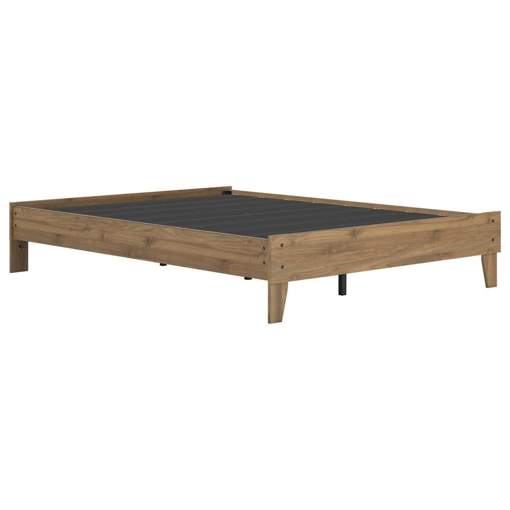 Ashley Deanlow Queen Platform Bed in Honey Brown, , large