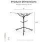 Furniture of America Lalia Side Table with Tempered Glass Top and Tree Branch Base in Gun Metal, , large