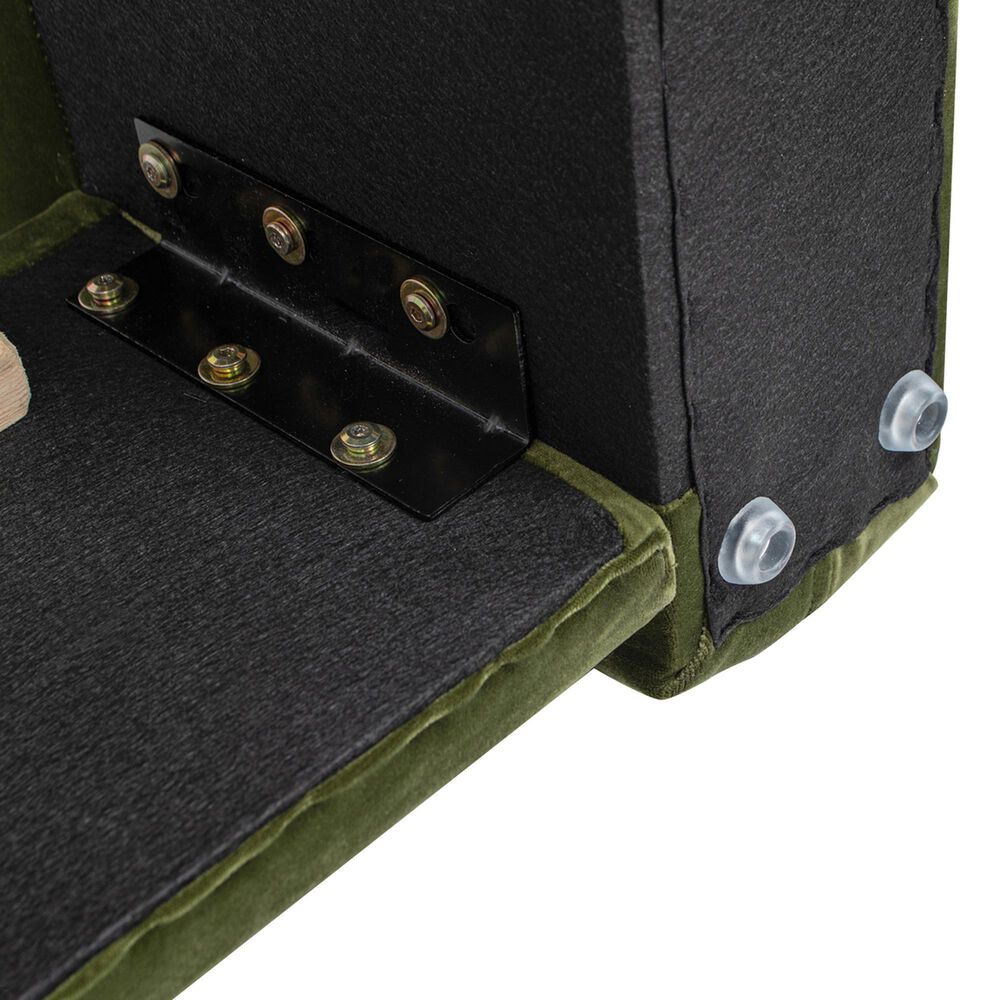 Jennifer Taylor Home Archie Puffy Grounded Queen Upholstered Platform Bed in Olive Green, , large