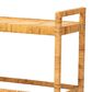 Baxton Studio Genet 2-Tier Kitchen Cart in Natural Brown, , large