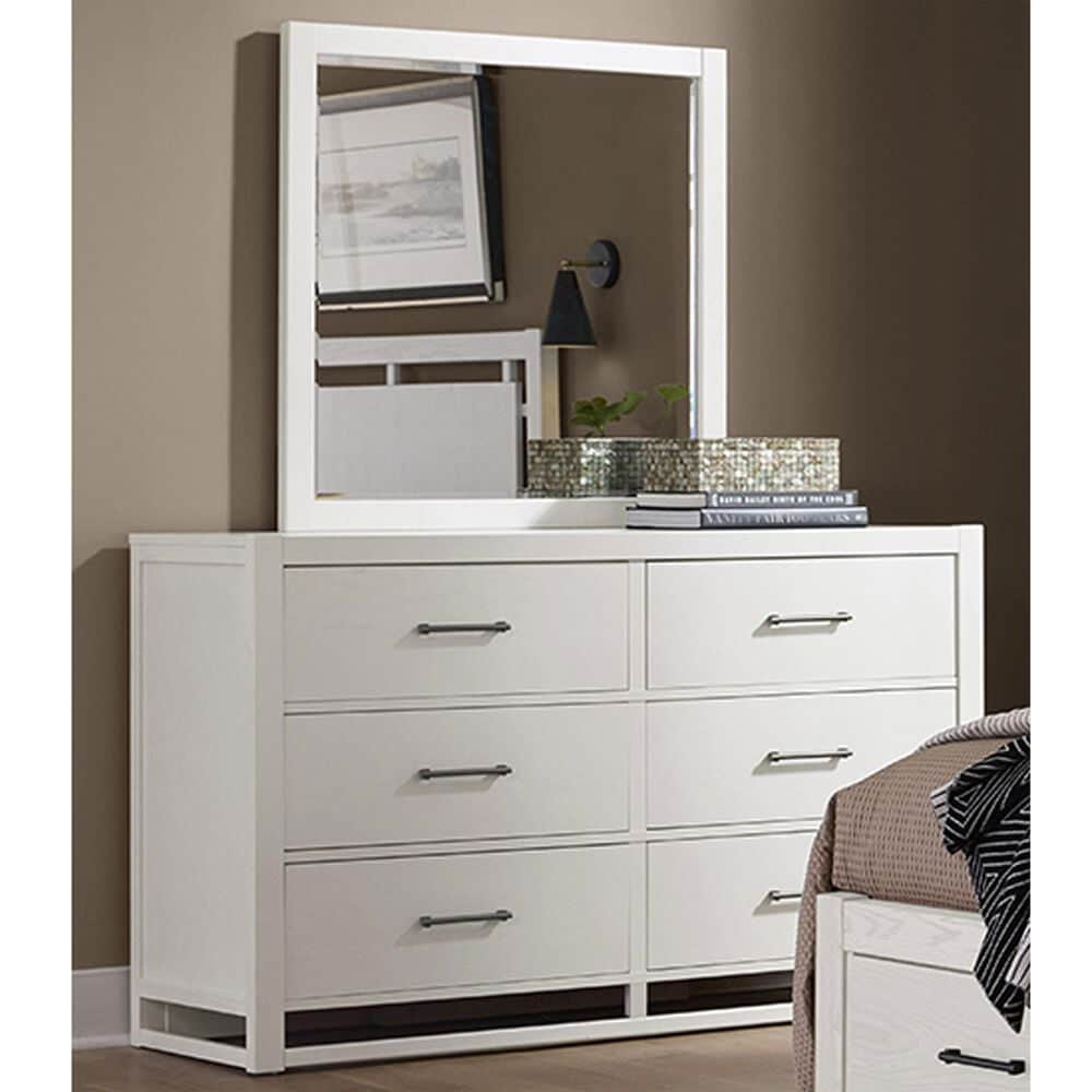 Viceray Collections Lodge and Loft 4-Piece Queen Bedroom Set in Soft White, , large