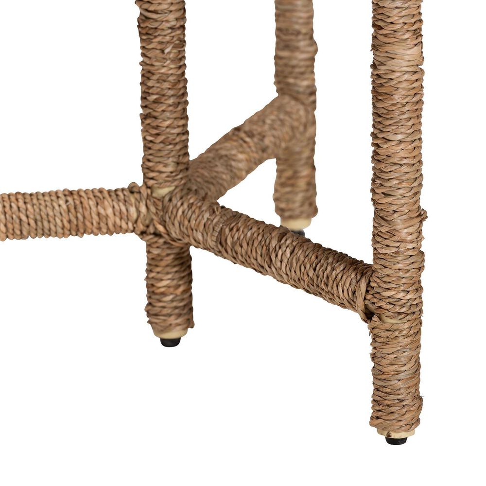 Baxton Studio Fumito Round End Table in Natural Brown, , large