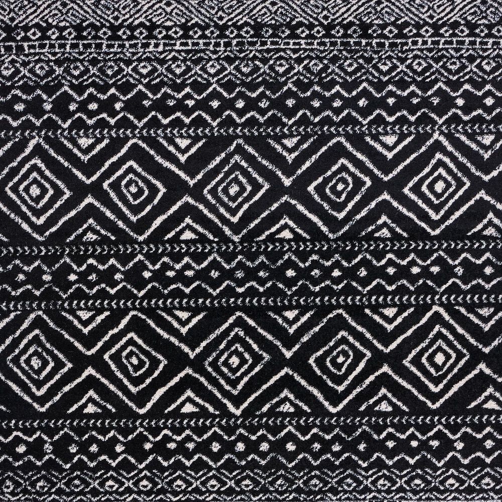 Safavieh Tulum Traditional  2&#39; x 9&#39; Black and Ivory Runner, , large