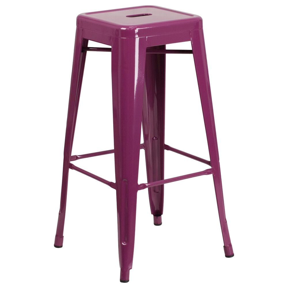 Flash Furniture 30" Barstool in Purple, , large