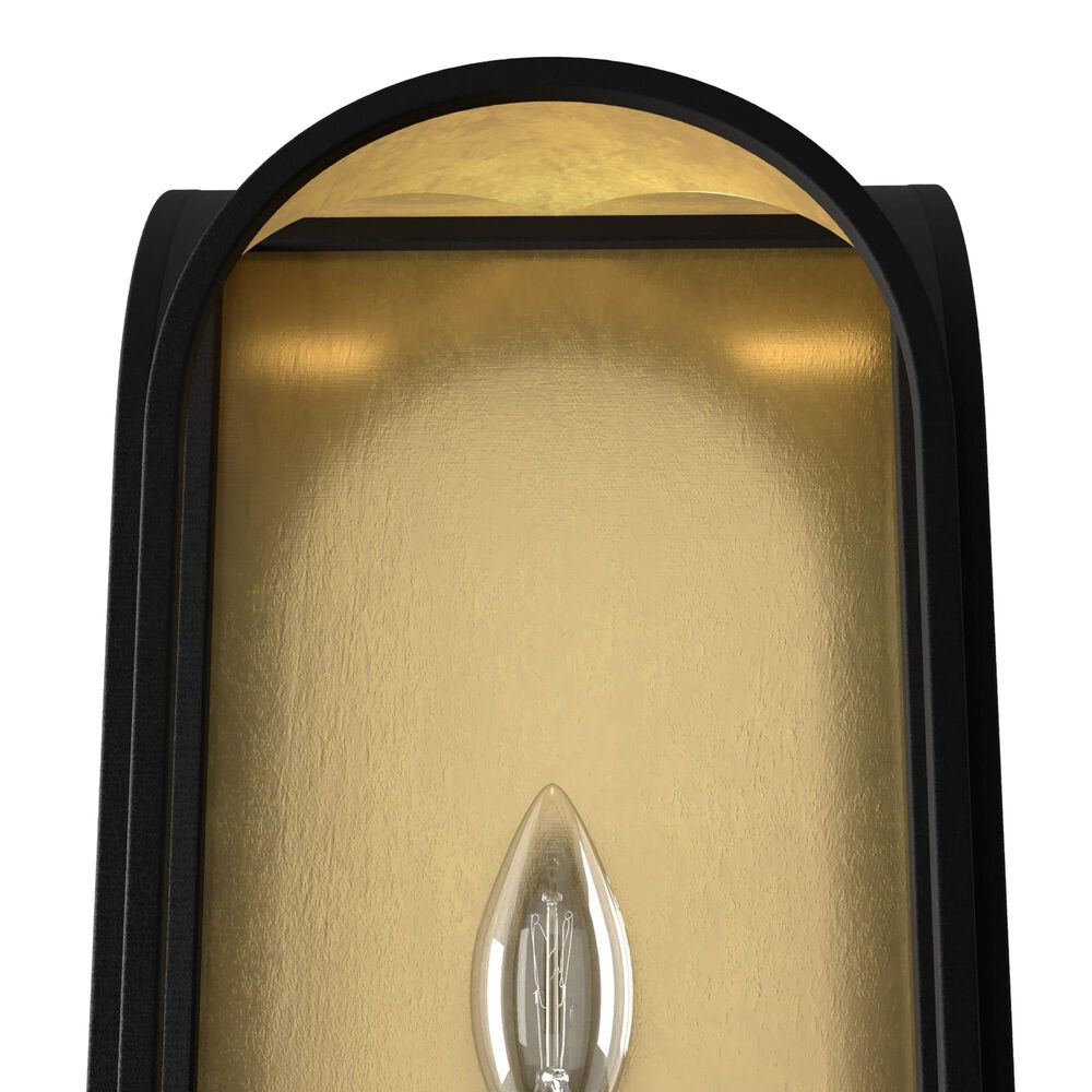Hunter Dukestown 1-Light Wall Sconce in Natural Iron and Gold Leaf, , large