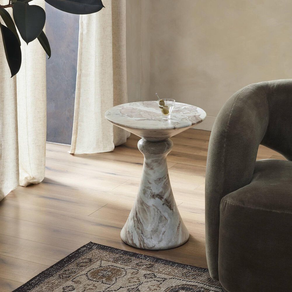 Four Hands Connie End Table-Sawar Marble, , large