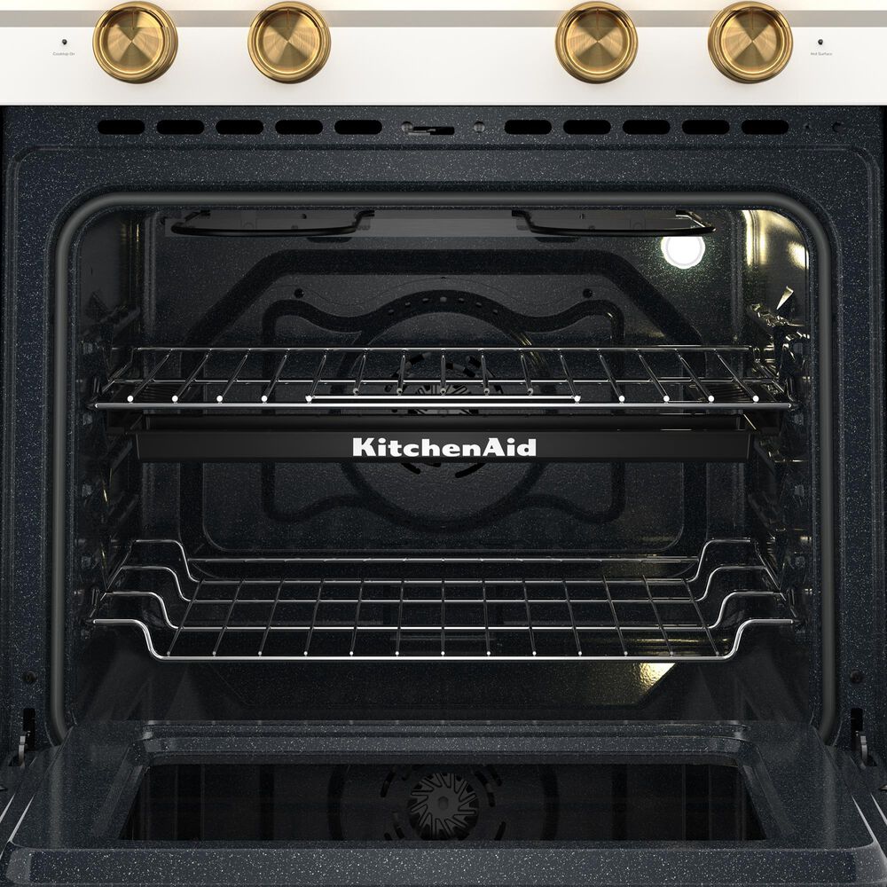 KitchenAid 5.3 Cu. Ft. Smart Slide-in Electric Range in Porcelain White, , large