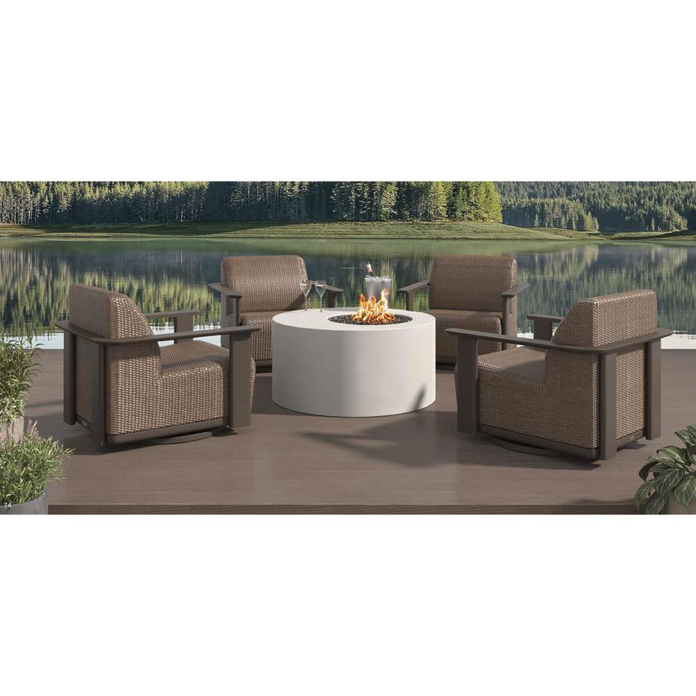 Ebel Outdoor Furniture Corte Patio Swivel Glider Chair in Cocoa and Hazel, , large