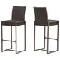 Hearth and Haven Conway Bar Stool in Dark Brown and Black (Set of 2), , large