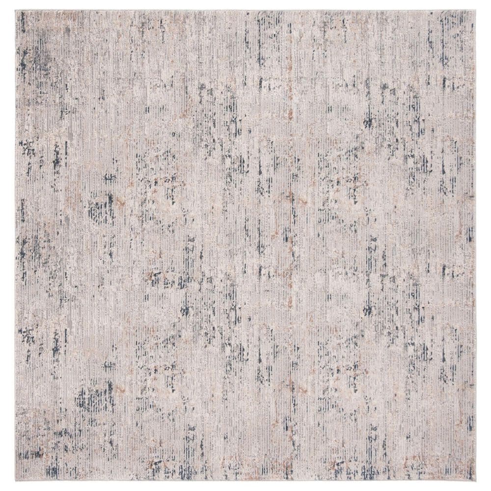 Safavieh Invista 6"7" Square Cream and Charcoal Area Rug, , large