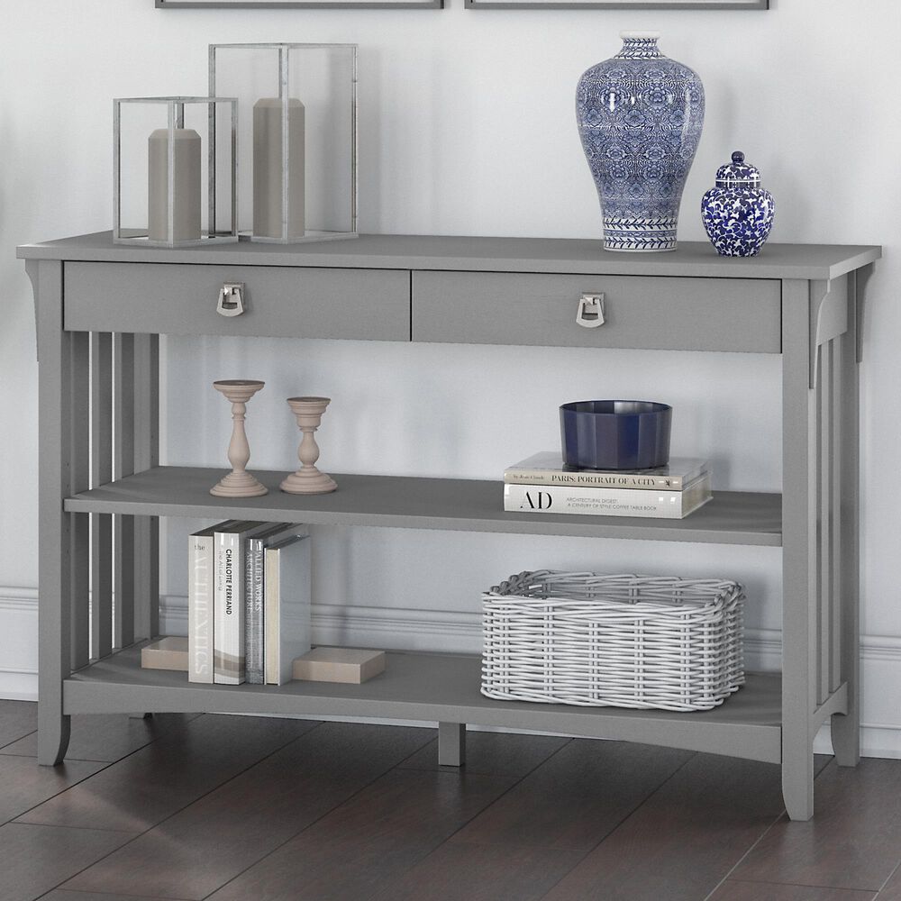Bush Salinas Console Table in Cape Cod Gray Nebraska Furniture Mart