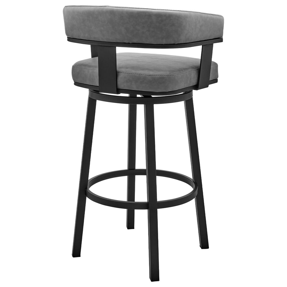 Armen Living Cohen 26&quot; Swivel Counter Stool in Gray, , large
