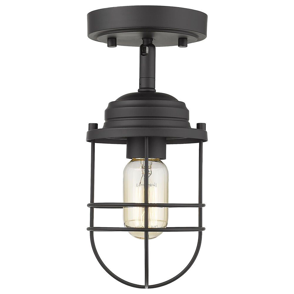 Golden Lighting Seaport Semi-Flush in Matte Black, , large