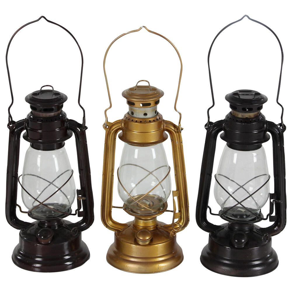 Maple and Jade 19&quot; x 6&quot; Coastal Metal Lantern in Multicolor &#40;Set of 3&#41;, , large