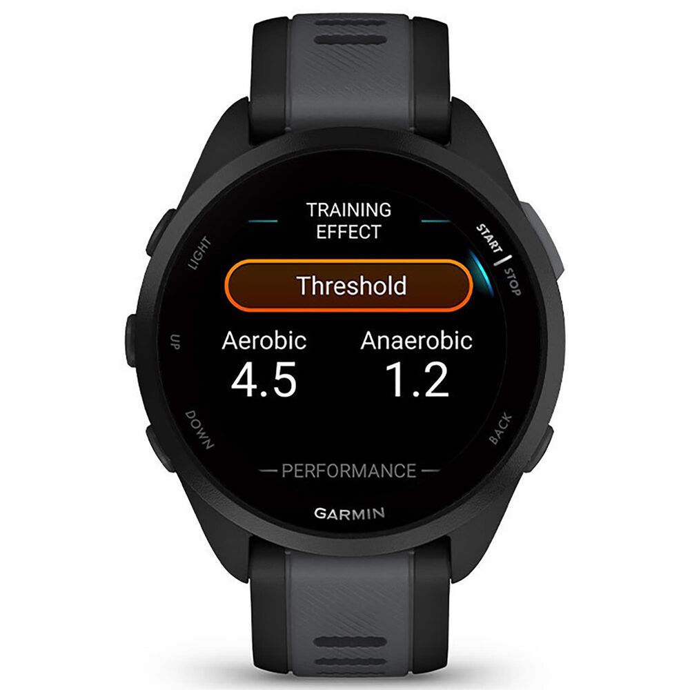 Garmin Forerunner 165 Smartwatch 30.4mm in Black and Slate Gray, , large