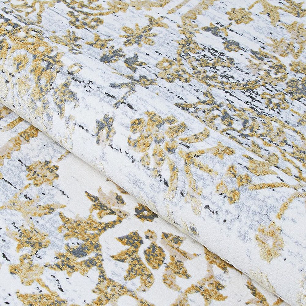 Couristan Calinda Marlowe 2&#39; x 3&#39; Gold, Silver and Ivory Area Rug, , large