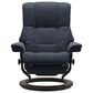 Stressless Mayfair Large Classic Power Recliner with Wenge Base in Paloma Oxford Blue, , large