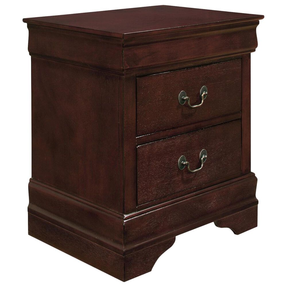 Global Furniture USA Marley 2 Drawer Nightstand in Merlot, , large