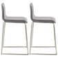 Lumisource Mara Counter Stool with Grey Cushion in Stainless Steel (Set of 2), , large