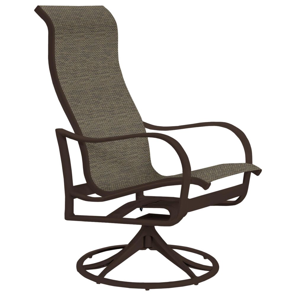 Tropitone Shoreline High Back Swivel Rocker with Gaviota Sling in Rich Earth, , large